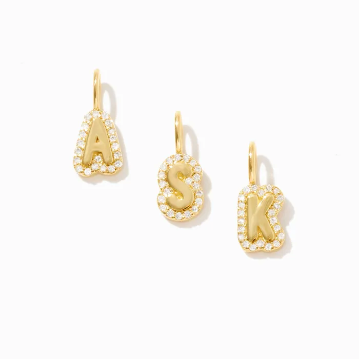 Diamond Letter Charm Gelin Diamond Charm Necklaces