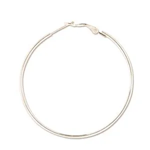 Direct Import China Rings EHP50SP Silver Plated Beading Hoops 50mm Pkg 2