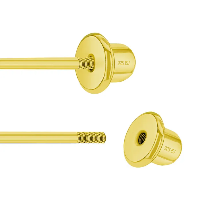 Earring Backs Earrings 925 Sterling Silver Gold Plated Earring Screw Backs Only Fits In Season Jewelry for Girls