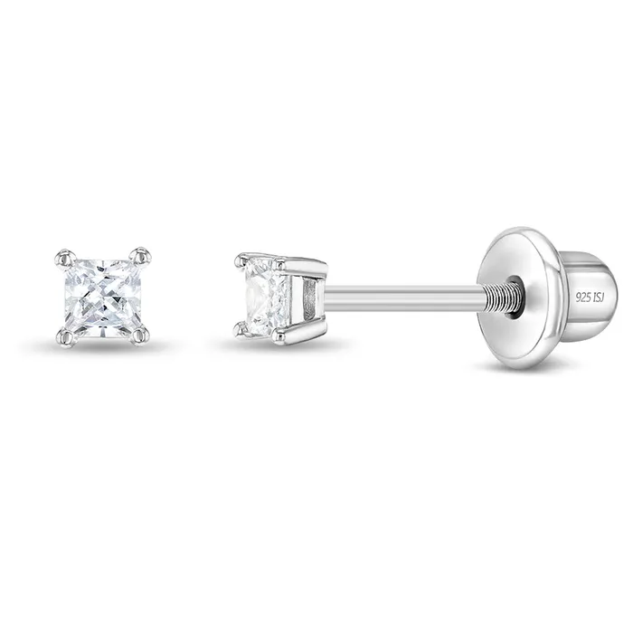 Earrings My First Princess Solitaire 2mm5mm Baby Toddler Earrings Screw Back Sterling Silver Kids Screw Back Earrings Earrings My First Princess Solitaire 2mm5mm Baby Toddler Earrings Screw Back Sterling Silver Kids Screw Back Earrings
