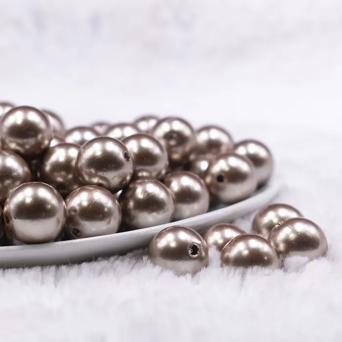 Earrings The BumbleBead Company 16mm Champagne Gold Faux Pearl Acrylic Bubblegum Jewelry Beads Earrings The BumbleBead Company 16mm Champagne Gold Faux Pearl Acrylic Bubblegum Jewelry Beads