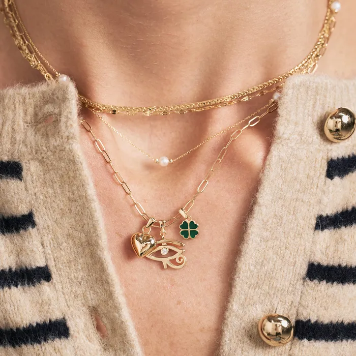 Eye of Horus Pendant Gelin Diamond Necklaces