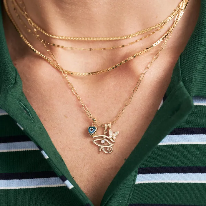 Eye of Horus Pendant Gelin Diamond Necklaces