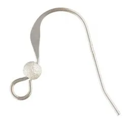 Findings Connection Rings SSS108 Sterling Silver Earwires With 3mm Stardust Bead Pkg 1 Pair Findings Connection Rings SSS108 Sterling Silver Earwires With 3mm Stardust Bead Pkg 1 Pair