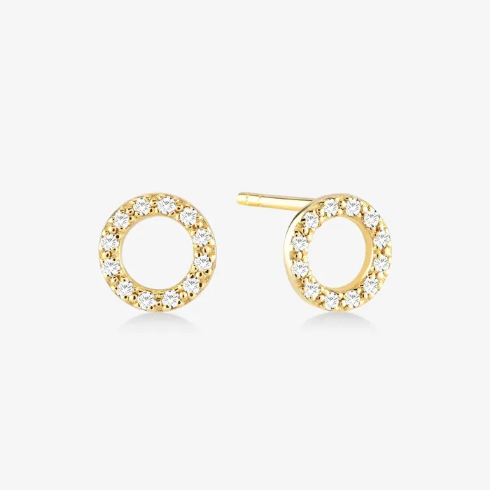 Gelin Diamond Diamond Circle Earrings Earrings