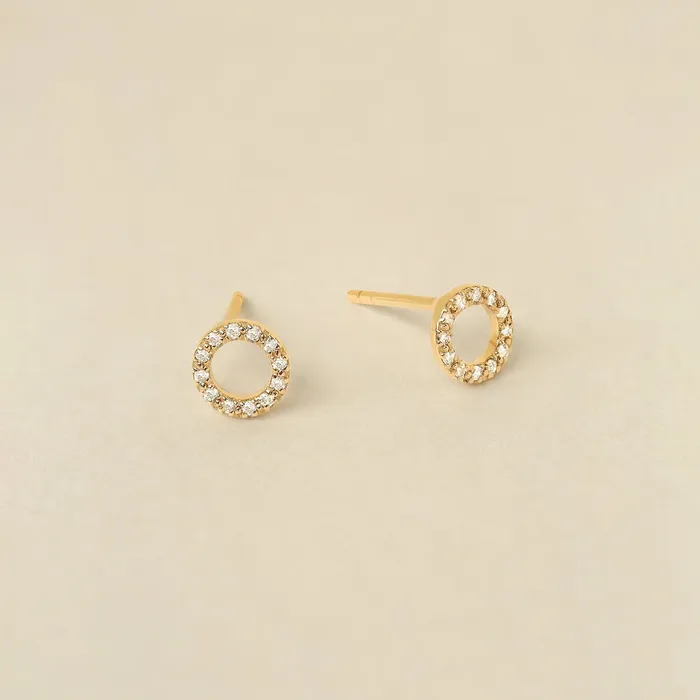Gelin Diamond Diamond Circle Earrings Earrings