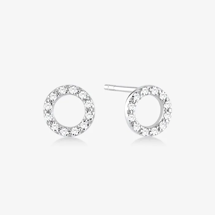 Gelin Diamond Diamond Circle Earrings Earrings