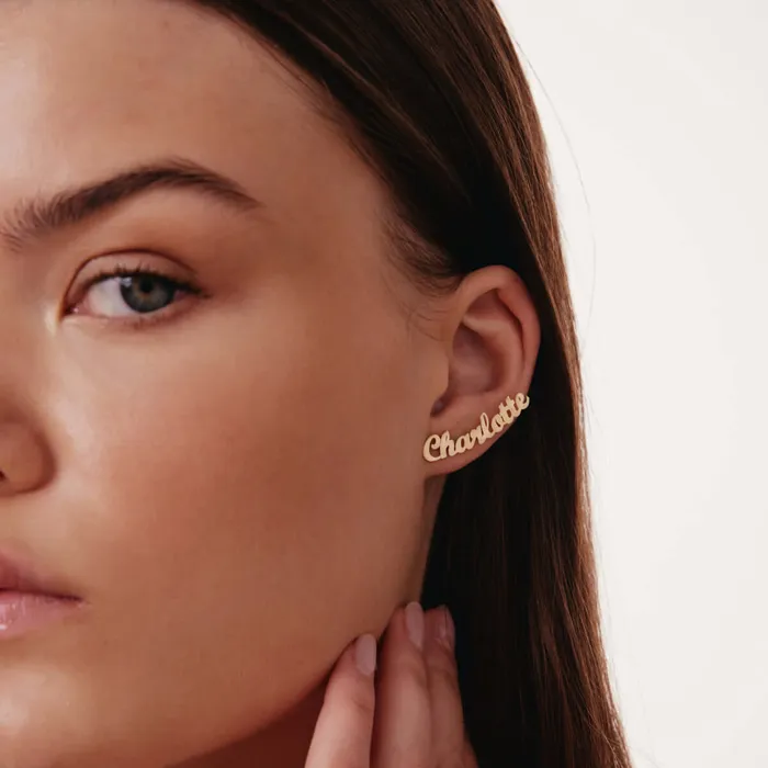 Gelin Diamond Earrings Name Stud Earring