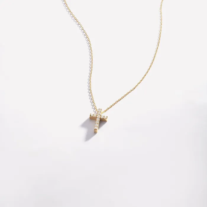 Gelin Diamond Necklaces Diamond Pave Cross Necklace