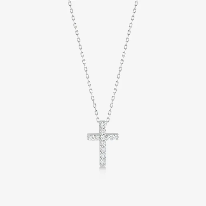 Gelin Diamond Necklaces Diamond Pave Cross Necklace
