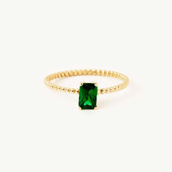 Gelin Diamond Rings Baguette Birthstone Stacking Ring