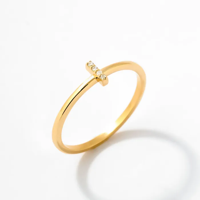 Gelin Diamond Rings Diamond Vertical Bar Stack Ring