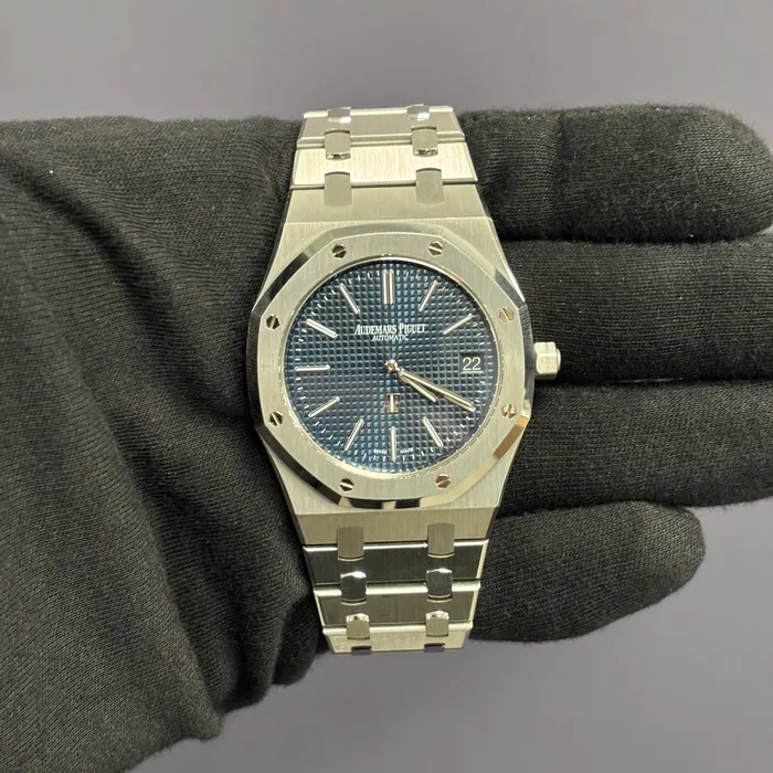 Happy Jewelers Audemars Piguet Royal Oak 39mm Blue Dial Watch Ref 15202STOO1240ST01A Watches Happy Jewelers Audemars Piguet Royal Oak 39mm Blue Dial Watch Ref 15202STOO1240ST01A Watches