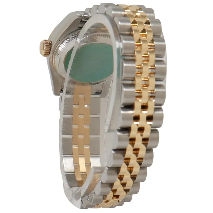 Happy Jewelers PreStyled Sets Rolex Datejust Steel 18K Yellow Gold 26mm Black Roman Dial Watch Reference 79173
