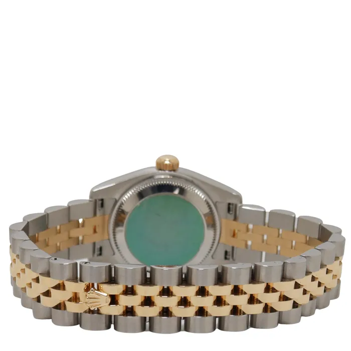 Happy Jewelers PreStyled Sets Rolex Datejust Steel 18K Yellow Gold 26mm Black Roman Dial Watch Reference 79173