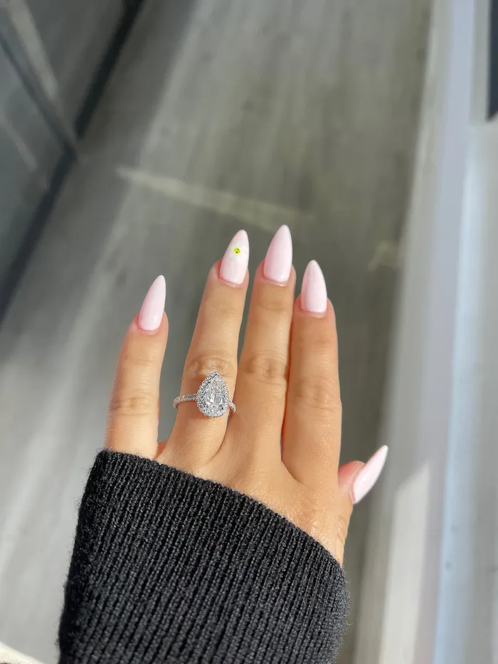 Happy Jewelers Rings 150 Carat Pear Shape Natural Diamond Engagement Ring
