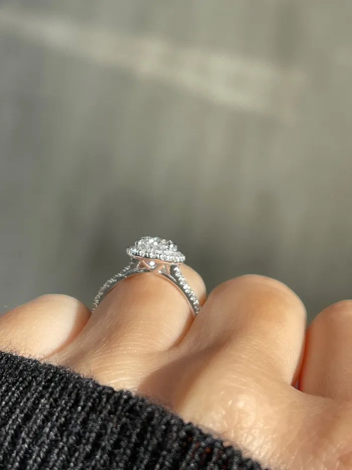 Happy Jewelers Rings 150 Carat Pear Shape Natural Diamond Engagement Ring