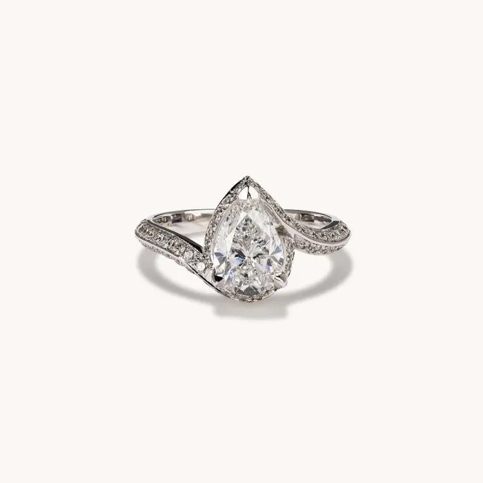 happy jewelers Rings 154 Pear Natural Diamond Engagement Ring