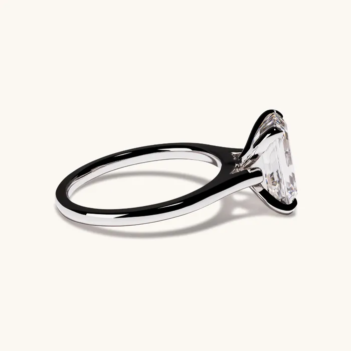 Happy Jewelers Rings 310 Emerald Lab Diamond Engagement Ring