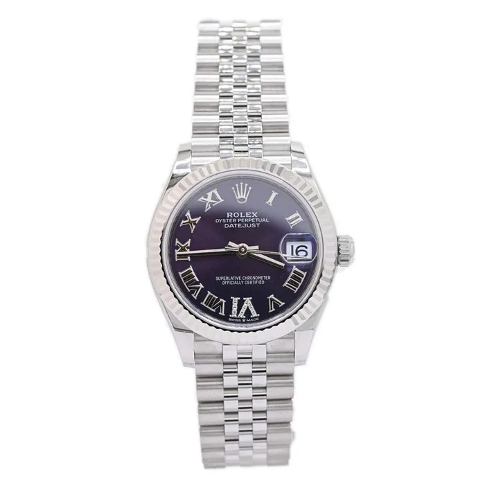 Happy Jewelers Rolex Datejust 31mm Purple Dial Watch Ref 278274 Watches