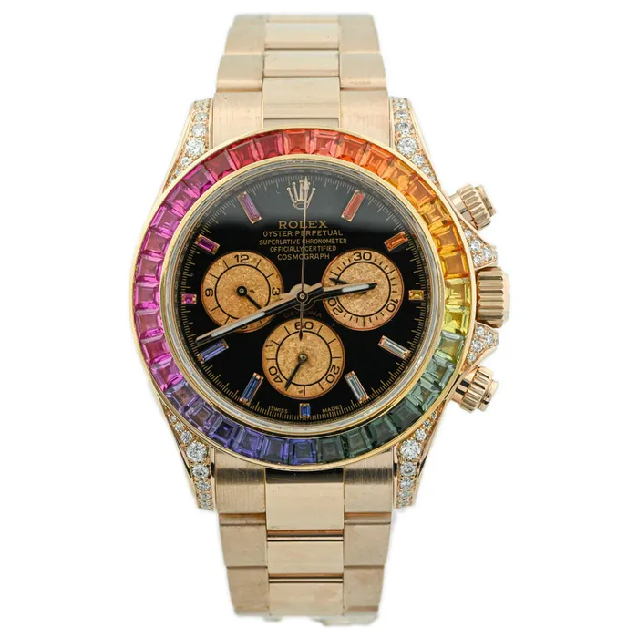 Happy Jewelers Rolex Daytona 40mm Black Dial Watch Ref 116505 Watches