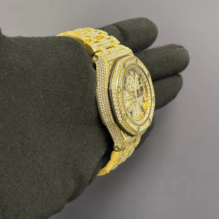 Happy Jewelers Watches Audemars Piguet Royal Oak 42mm Pave Dial Watch Reference 26170OR Happy Jewelers Watches Audemars Piguet Royal Oak 42mm Pave Dial Watch Reference 26170OR