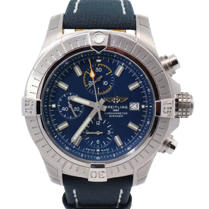 Happy Jewelers Watches Breitling Avenger Chronograph Stainless Steel 45mm Blue Chronograph Dial Watch Reference A13317101C1X2 Happy Jewelers Watches Breitling Avenger Chronograph Stainless Steel 45mm Blue Chronograph Dial Watch Reference A13317101C1X2