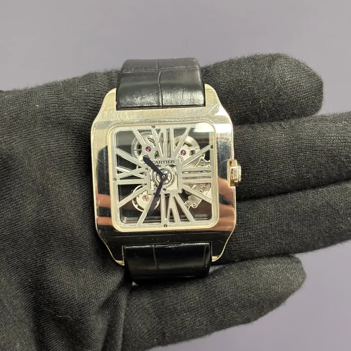 Happy Jewelers Watches Cartier Santos 47mm Skeleton Dial Watch Ref W2020033 Happy Jewelers Watches Cartier Santos 47mm Skeleton Dial Watch Ref W2020033