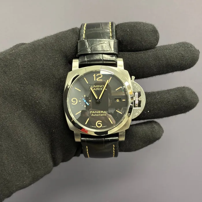 Happy Jewelers Watches Panerai Luminor 44mm Black Dial Watch Ref PAM01312 Happy Jewelers Watches Panerai Luminor 44mm Black Dial Watch Ref PAM01312