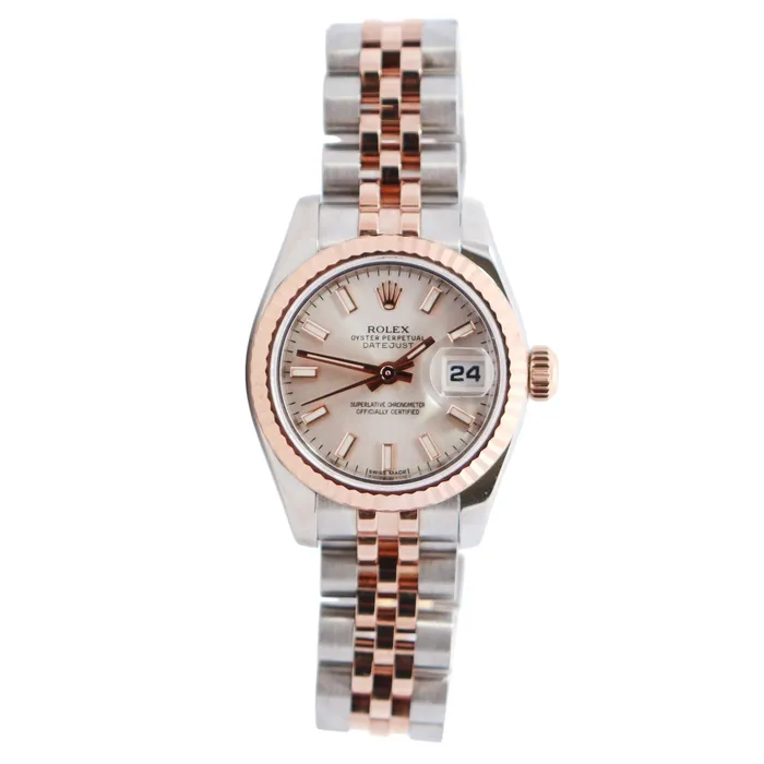 Happy Jewelers Watches Rolex Datejust 26mm Silver Dial Watch Ref 179171