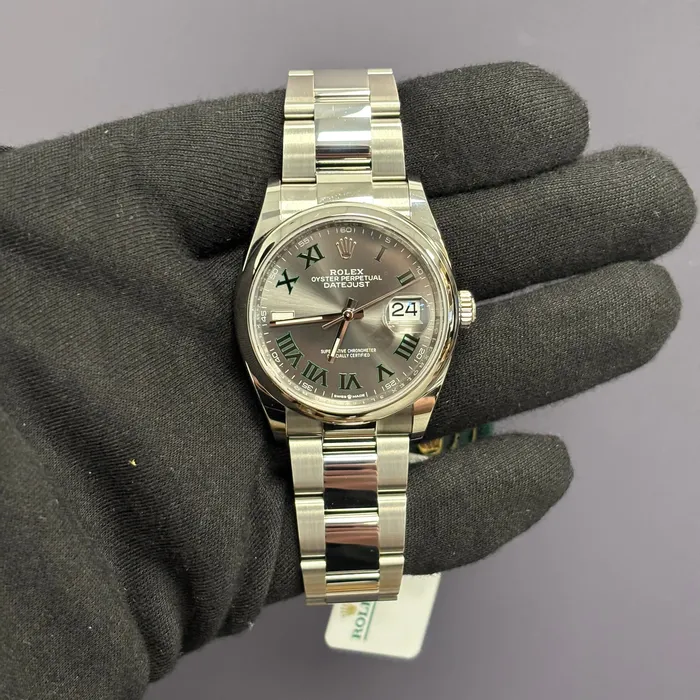 Happy Jewelers Watches Rolex Datejust 36mm Wimbledon Dial Watch Ref 126200 Happy Jewelers Watches Rolex Datejust 36mm Wimbledon Dial Watch Ref 126200