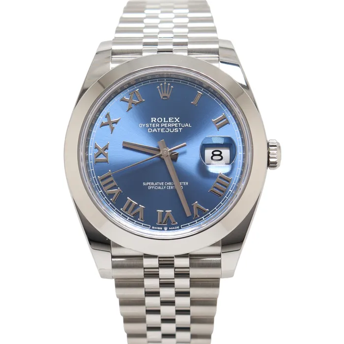 Happy Jewelers Watches Rolex Datejust Stainless Steel 41mm Blue Roman Dial Watch Reference 126300 Happy Jewelers Watches Rolex Datejust Stainless Steel 41mm Blue Roman Dial Watch Reference 126300