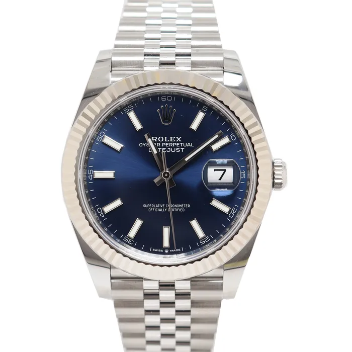 Happy Jewelers Watches Rolex Datejust Stainless Steel 41mm Blue Stick Dial Watch Reference 126334 Happy Jewelers Watches Rolex Datejust Stainless Steel 41mm Blue Stick Dial Watch Reference 126334
