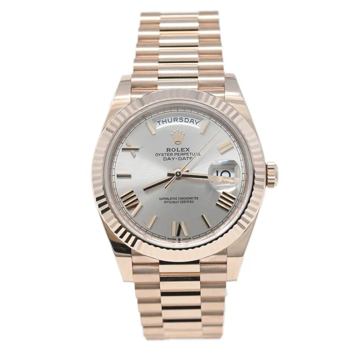 Happy Jewelers Watches Rolex DayDate 40mm Sundust Dial Watch Ref 228235