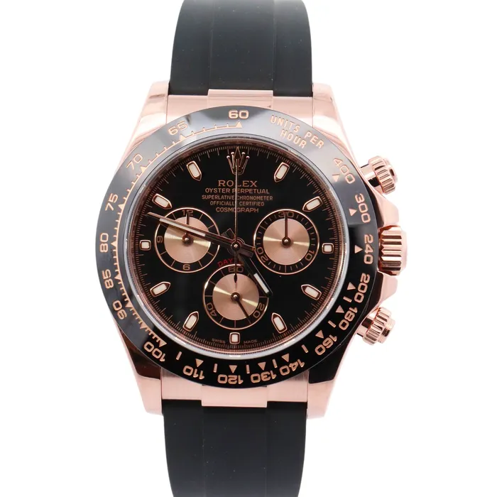 Happy Jewelers Watches Rolex Daytona 40mm Black Dial Watch Ref 116515LN