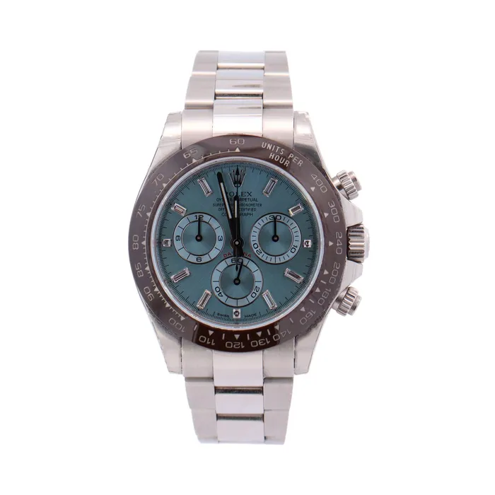 Happy Jewelers Watches Rolex Daytona Platinum 40mm Ice Blue Chronograph Dial Watch Reference 116506 Happy Jewelers Watches Rolex Daytona Platinum 40mm Ice Blue Chronograph Dial Watch Reference 116506