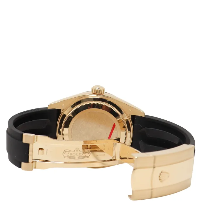 Happy Jewelers Watches Rolex Sky Dweller Yellow Gold 42mm Champagne Stick Dial Watch Reference 326238
