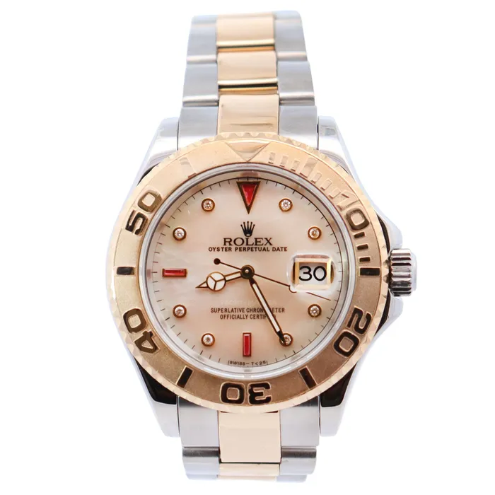 Happy Jewelers Watches Rolex YachtMaster 40mm MOP Dial Watch Ref 16623