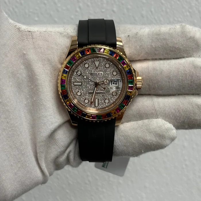 Happy Jewelers Watches Rolex Yacht Master 40mm Pave Dial Watch Ref 116655 Happy Jewelers Watches Rolex Yacht Master 40mm Pave Dial Watch Ref 116655