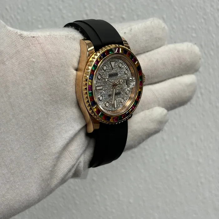 Happy Jewelers Watches Rolex Yacht Master 40mm Pave Dial Watch Ref 116655 Happy Jewelers Watches Rolex Yacht Master 40mm Pave Dial Watch Ref 116655