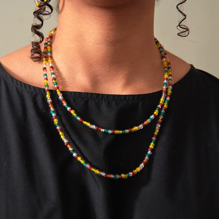 Kaleidoscope Long Strand Necklace WorldFinds Necklaces