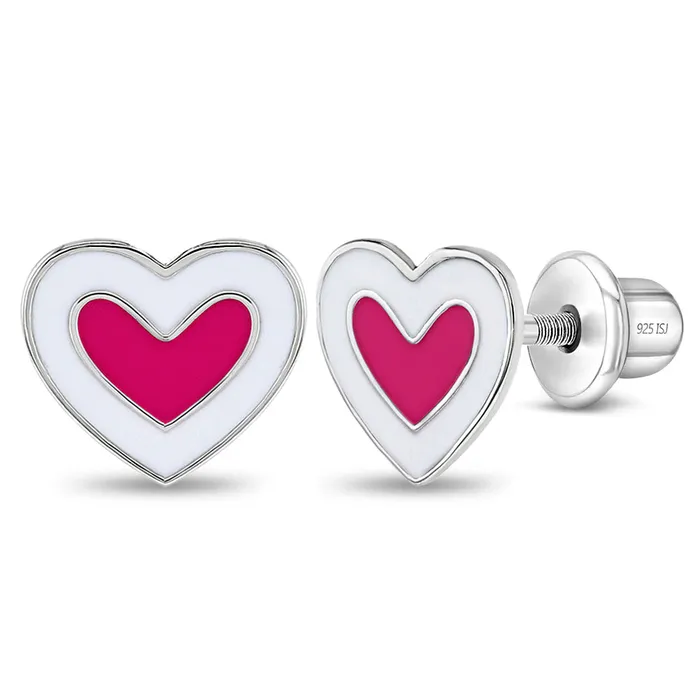Kids Screw Back Earrings Earrings Hearts More Hearts Baby Toddler Kids Earrings Screw Back Enamel Sterling Silver Kids Screw Back Earrings Earrings Hearts More Hearts Baby Toddler Kids Earrings Screw Back Enamel Sterling Silver