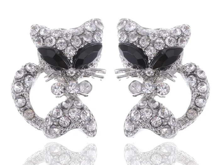 Kitten Cat Animal Stud Earrings Alilang Earrings
