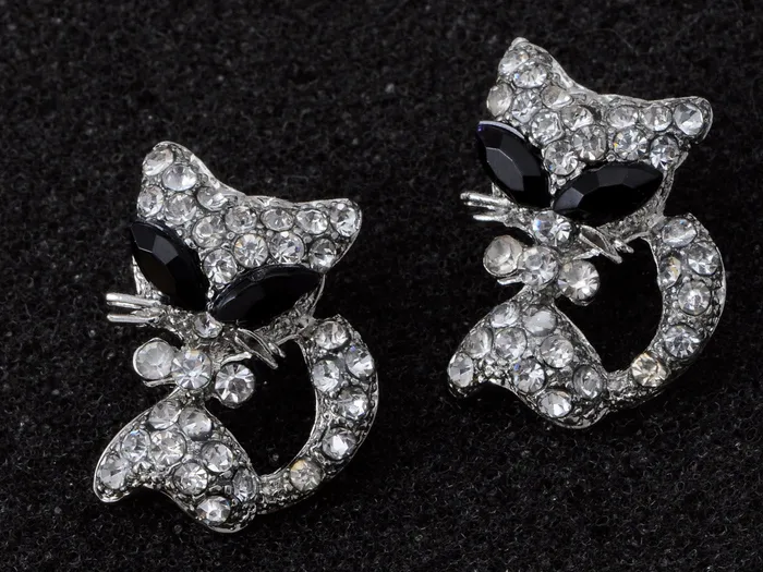 Kitten Cat Animal Stud Earrings Alilang Earrings Kitten Cat Animal Stud Earrings Alilang Earrings