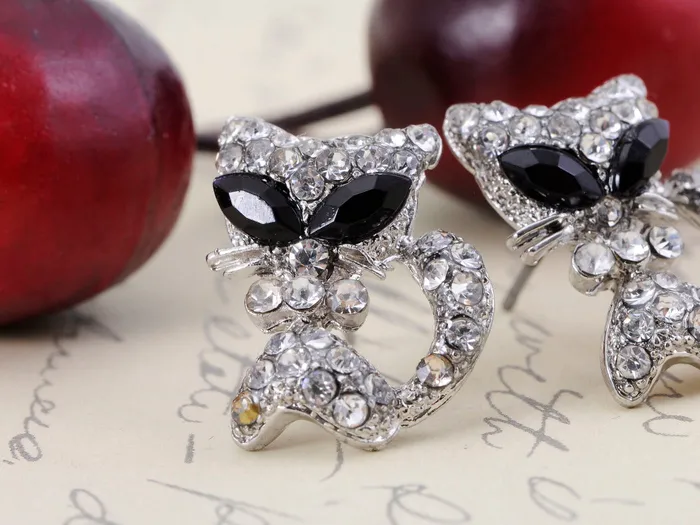 Kitten Cat Animal Stud Earrings Alilang Earrings Kitten Cat Animal Stud Earrings Alilang Earrings