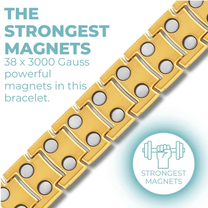 Mens Strong Magnetic Bracelet Double Magnets Per Link Willis Judd Bracelets