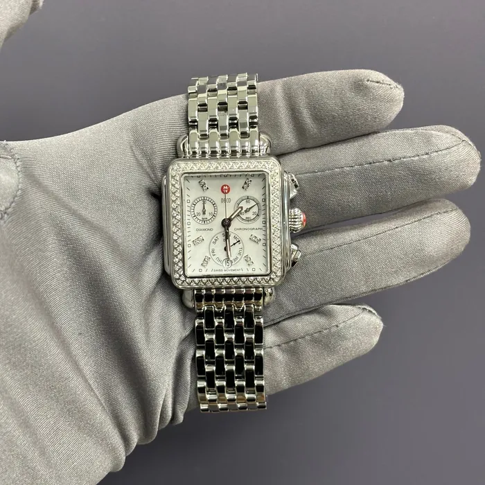 Michele Deco 33mm White Dial Watch Ref MW06P01A1046 Happy Jewelers Watches Michele Deco 33mm White Dial Watch Ref MW06P01A1046 Happy Jewelers Watches