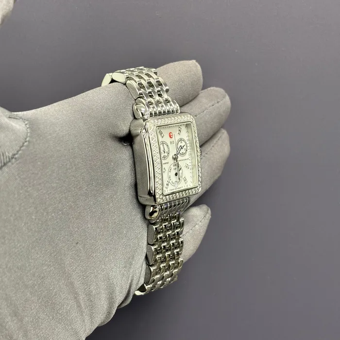 Michele Deco 33mm White Dial Watch Ref MW06P01A1046 Happy Jewelers Watches Michele Deco 33mm White Dial Watch Ref MW06P01A1046 Happy Jewelers Watches