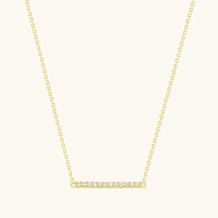 Mini Diamond Bar Necklace Happy Jewelers Necklaces