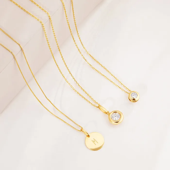 Necklaces 14k Gold Radiant Clear CZ Womens PendantNecklace Womens Necklaces